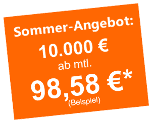 Beispielrechnung für Sofortfinanzierung